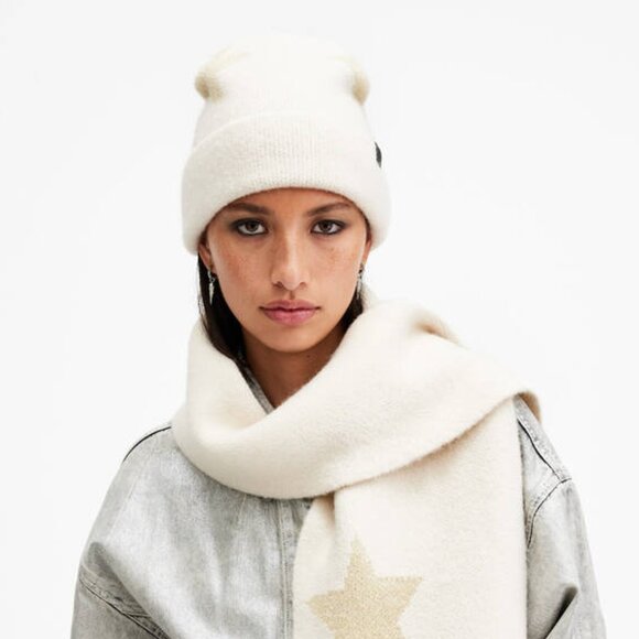 AllSaints Jesse Alpaca Wool Blend Brushed Beanie